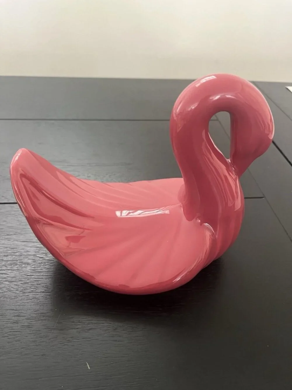Vintage Pink Ceramic Swan Towel Holder 80s Retro Bathroom Washcloth Decor 7